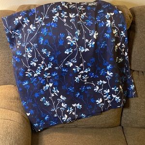 Navy blue Floral Skirt